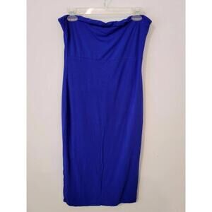 See you Monday Stylish Blue Midi Dress - stretchy fabric Sleeveless size xl